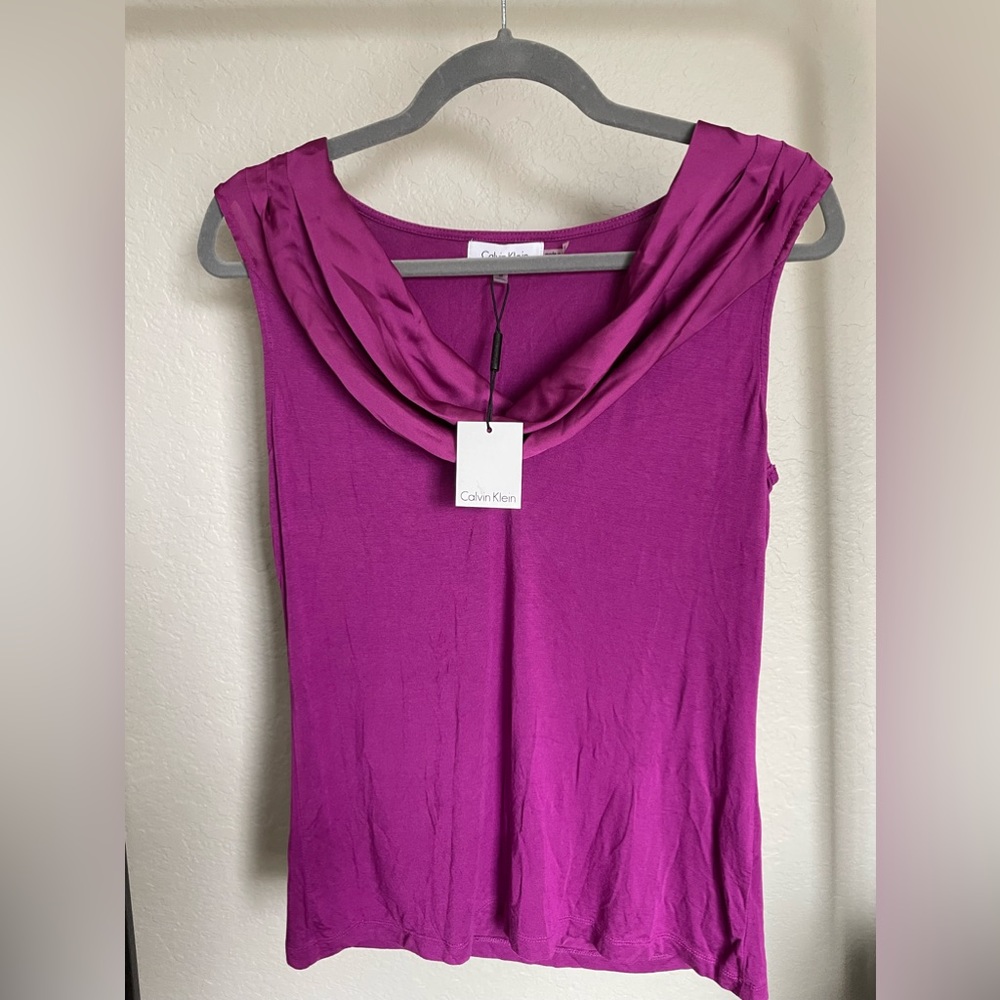 Calvin Klein cowl neck blouse size M